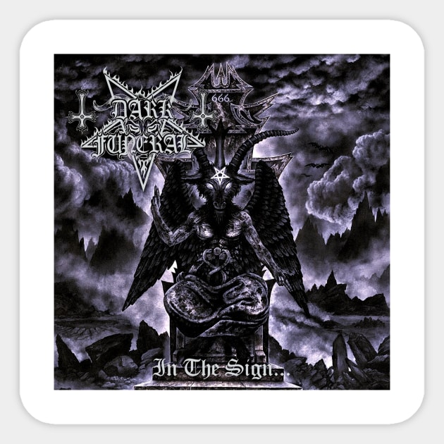 Dark Funeral In The Sign Album Cover Sticker by Mey X Prints